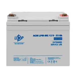 Аккумулятор мультигелевый LPM-MG 12V - 33 Ah + справа LogicPower UA