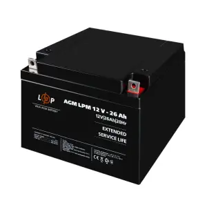 Акумулятор AGM LPM 12V - 26 Ah LogicPower UA