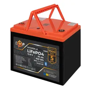 Аккумулятор LP LiFePO4 12,8V - 64 Ah (820Wh) (BMS 80A/64А) пластик Smart BT LogicPower UA