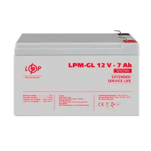 Аккумулятор гелевый LPM-GL 12V - 7 Ah Уценка 08/24 LogicPower UA