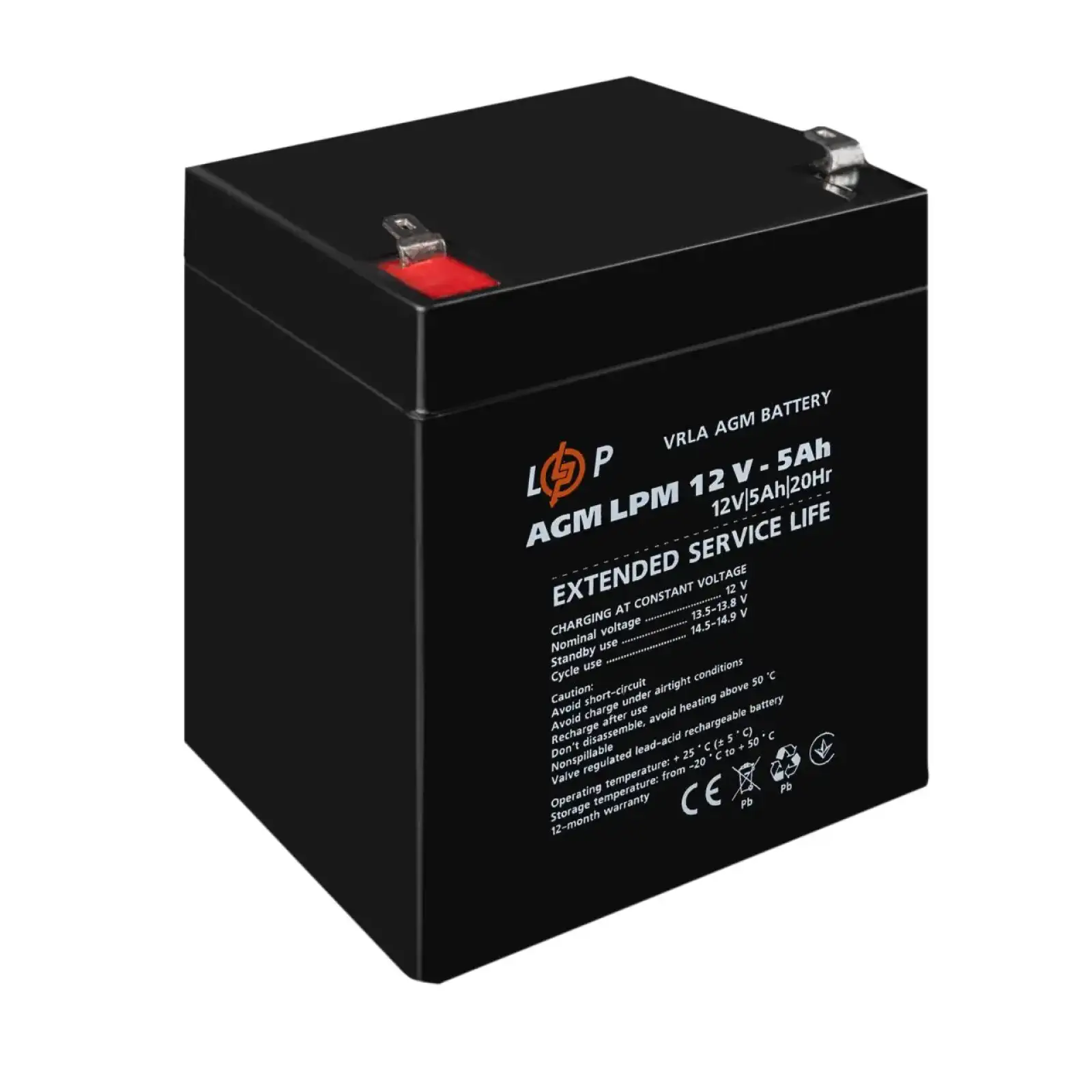 Аккумулятор AGM LPM 12V - 5 Ah LogicPower UA