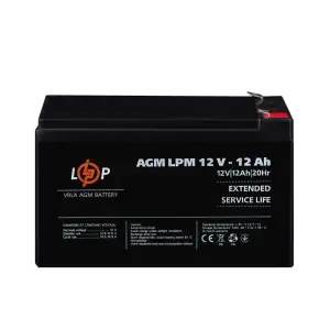 Аккумулятор AGM LPM 12V - 12 Ah LogicPower UA