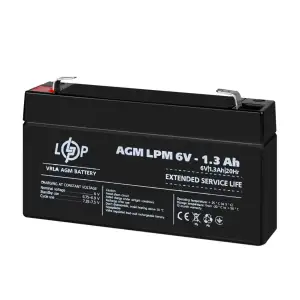Аккумулятор AGM LPM 6V - 1.3 Ah LogicPower UA