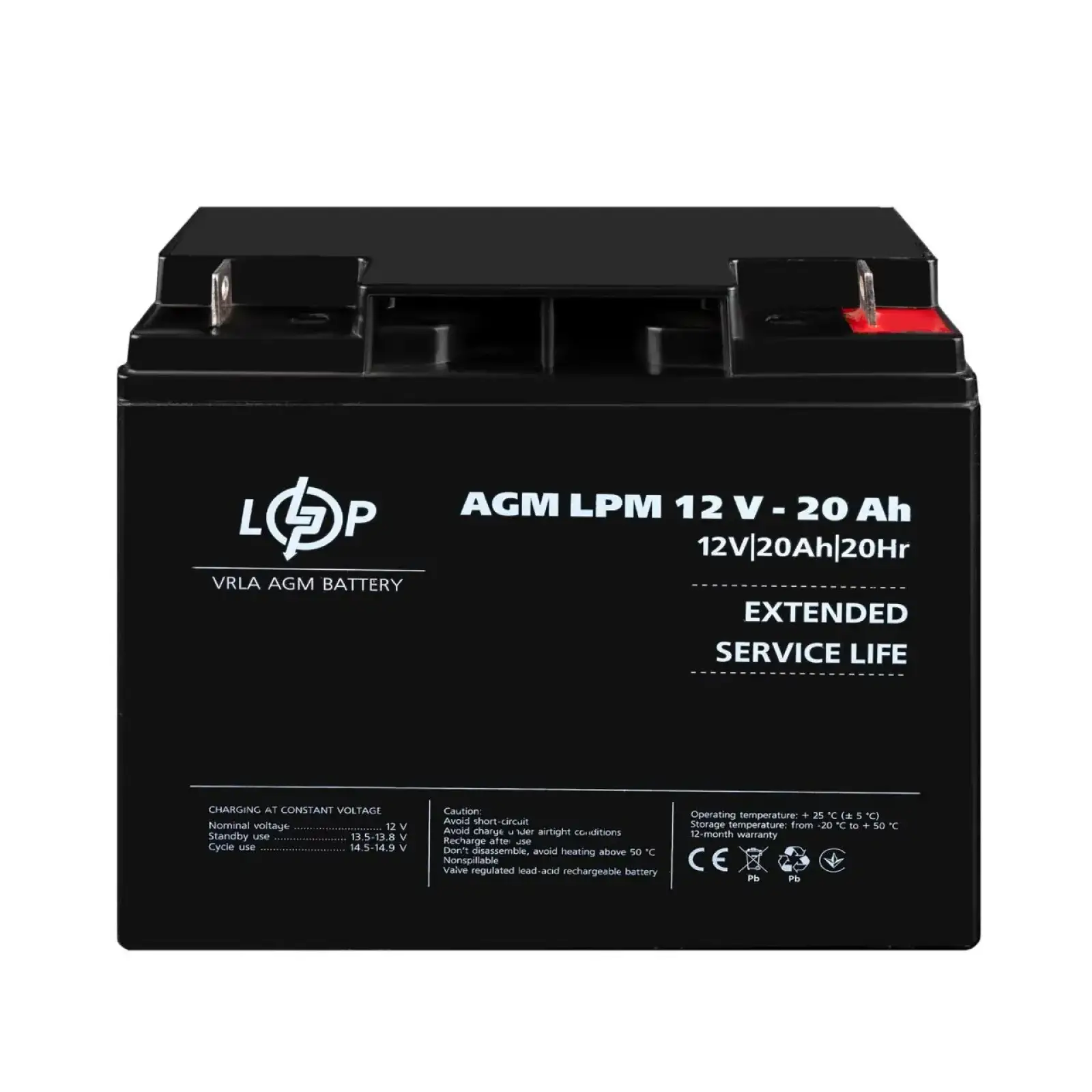 Аккумулятор AGM LPM 12V - 20 Ah LogicPower UA