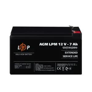 Аккумулятор AGM LPM 12V - 7 Ah LogicPower UA