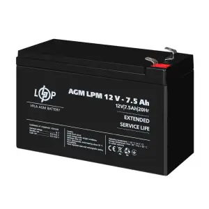 Аккумулятор AGM LPM 12V - 7.5 Ah LogicPower UA