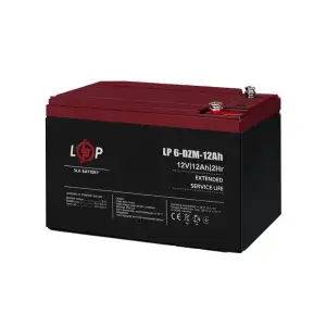 Тяговый свинцово-кислотный AGM аккумулятор LP 6-DZM-12 Ah - под Болт М5 LogicPower UA