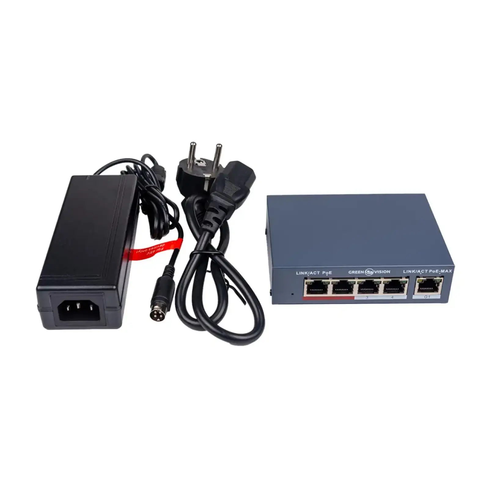 Коммутатор сетевой POE GV-017-AI-4+1P GreenVision UA