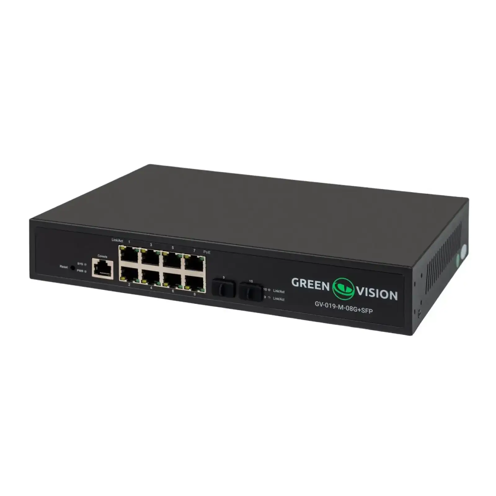 Коммутатор сетевой POE GV-019-M-08G+SFP GreenVision UA