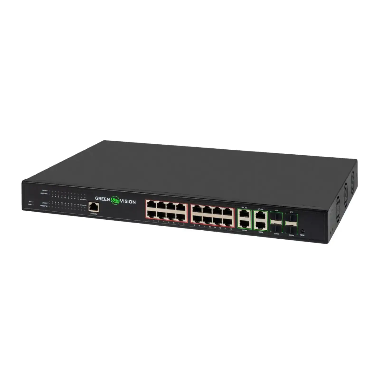 Коммутатор сетевой POE GV-020-AI-16G+4G+4SFP GreenVision UA