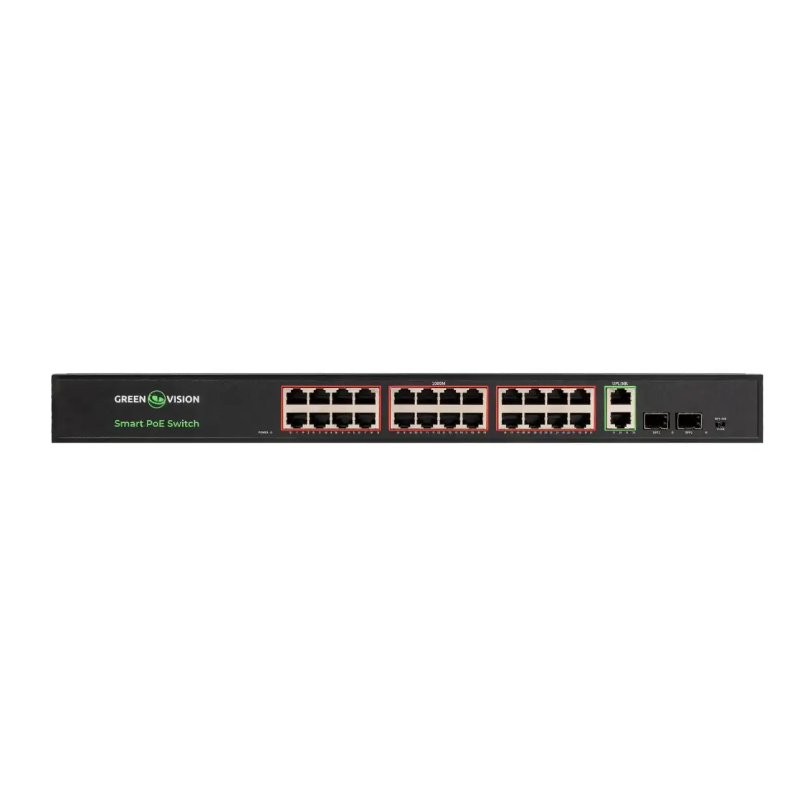 Коммутатор сетевой POE GV-023-D-24G+2PG+2SFP GreenVision UA