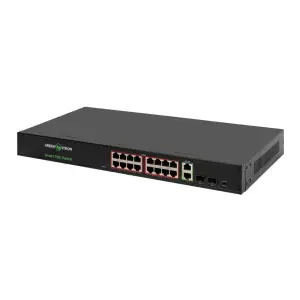 Комутатор мережевий POE GV-022-D-16G+2PG+2SFP GreenVision UA