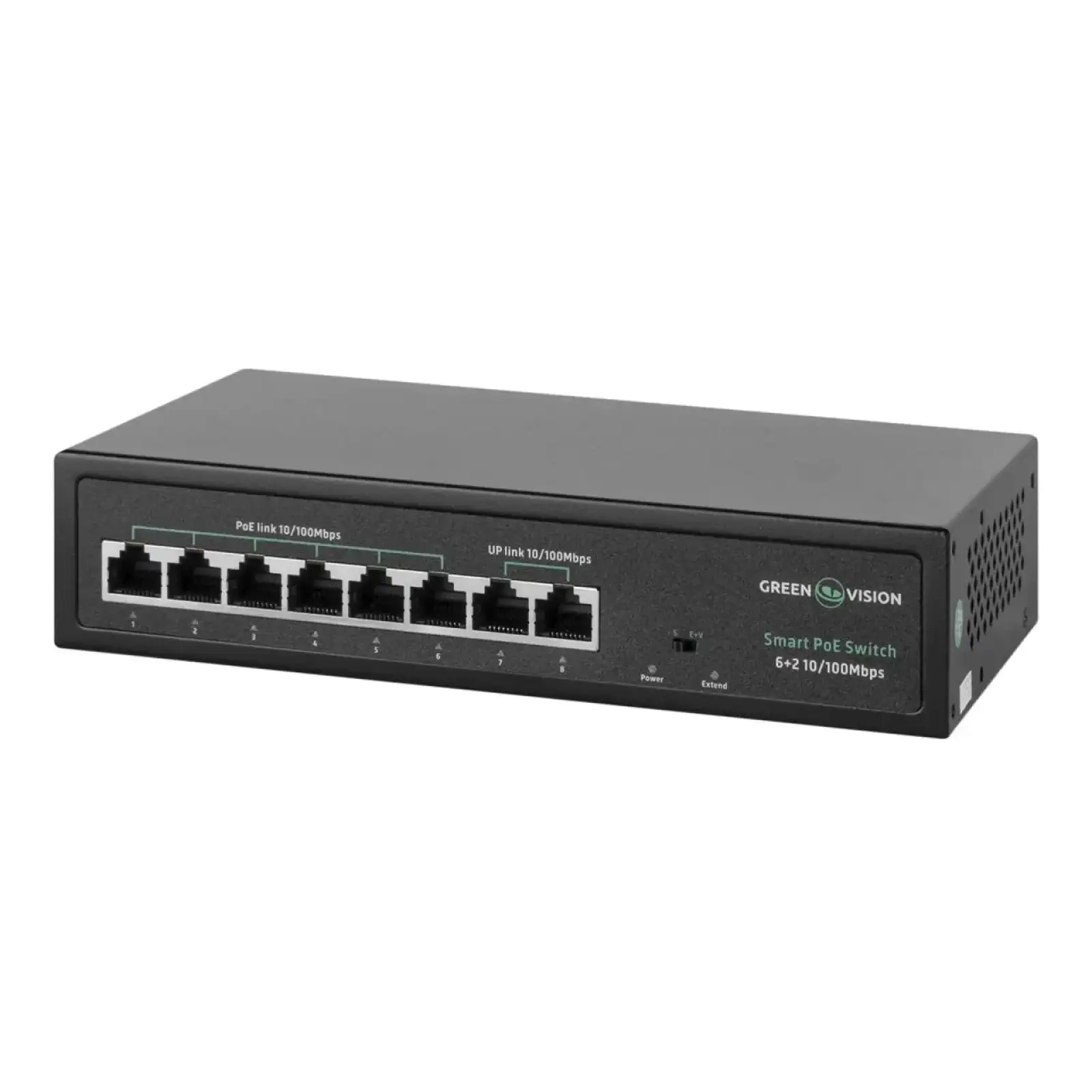 Комутатор мережевий POE GV-015-D-06+2P GreenVision UA