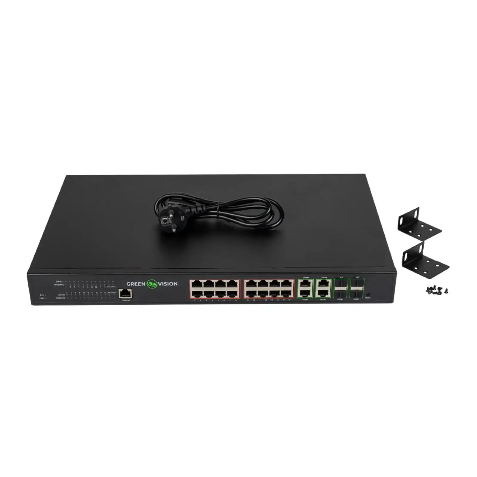 Коммутатор сетевой POE GV-020-AI-16G+4G+4SFP GreenVision UA