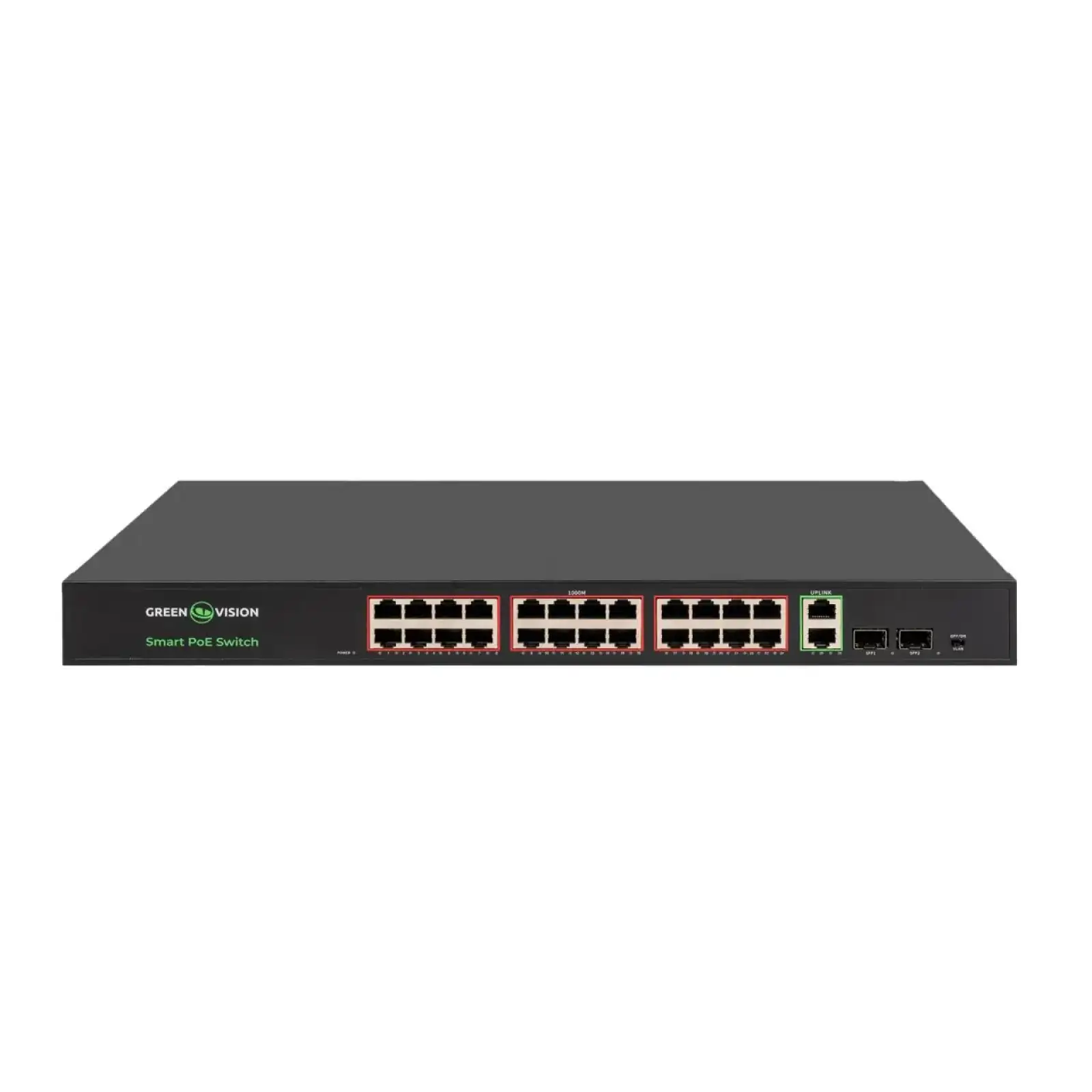 Коммутатор сетевой POE GV-023-D-24G+2PG+2SFP GreenVision UA