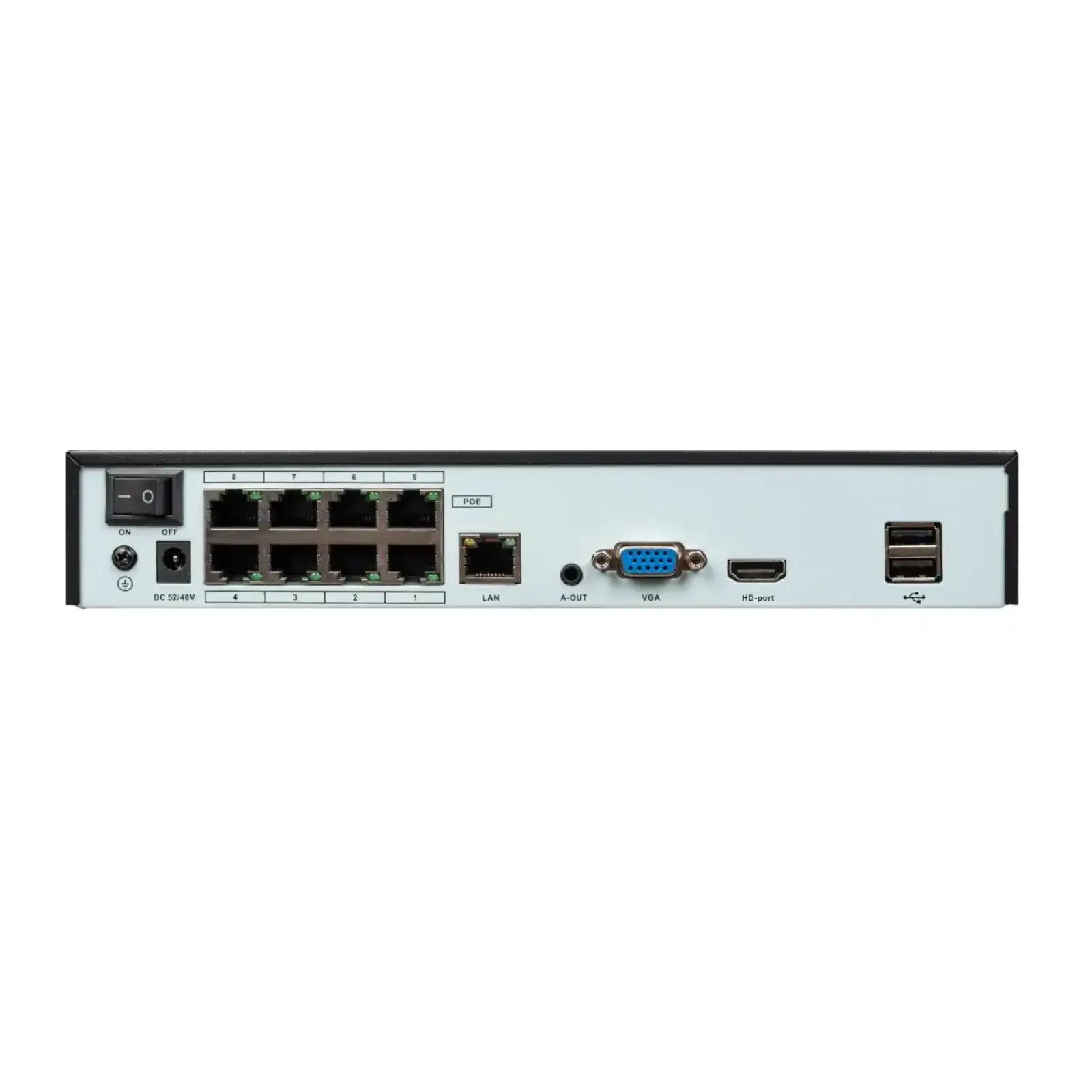 IP видеорегистратор 10-канальный 8MP NVR GreenVision GV-N-S024/08 (8POE) (Lite) UA