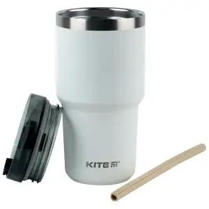 Термокружка 600 мл, біла KITE K24-1206-1