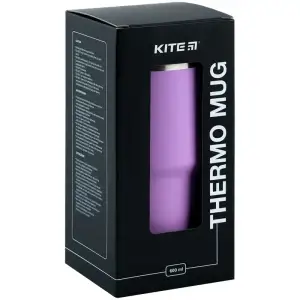 Термокружка 600 мл, фіолетова KITE K24-1206-2