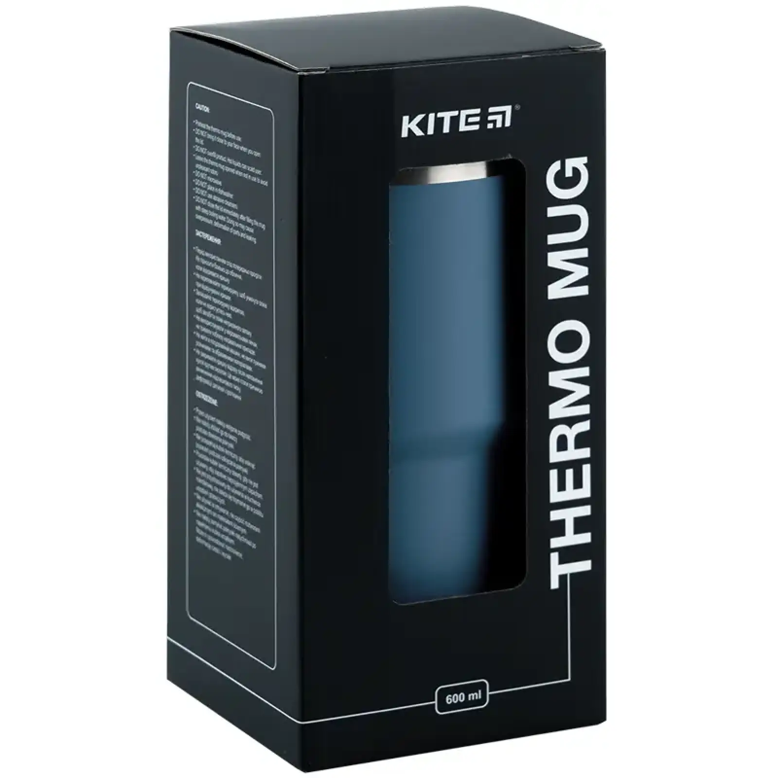 Термокружка 600 мл, сіра KITE K24-1206-3