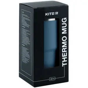 Термокружка 600 мл, сіра KITE K24-1206-3