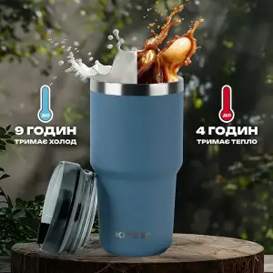 Термокружка 600 мл, сіра KITE K24-1206-3