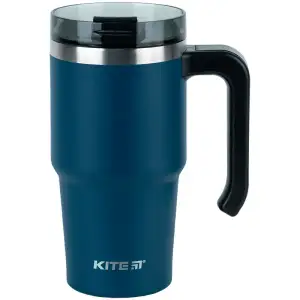 Термокружка з ручкою 600 мл, смарагдова KITE K24-1207-2