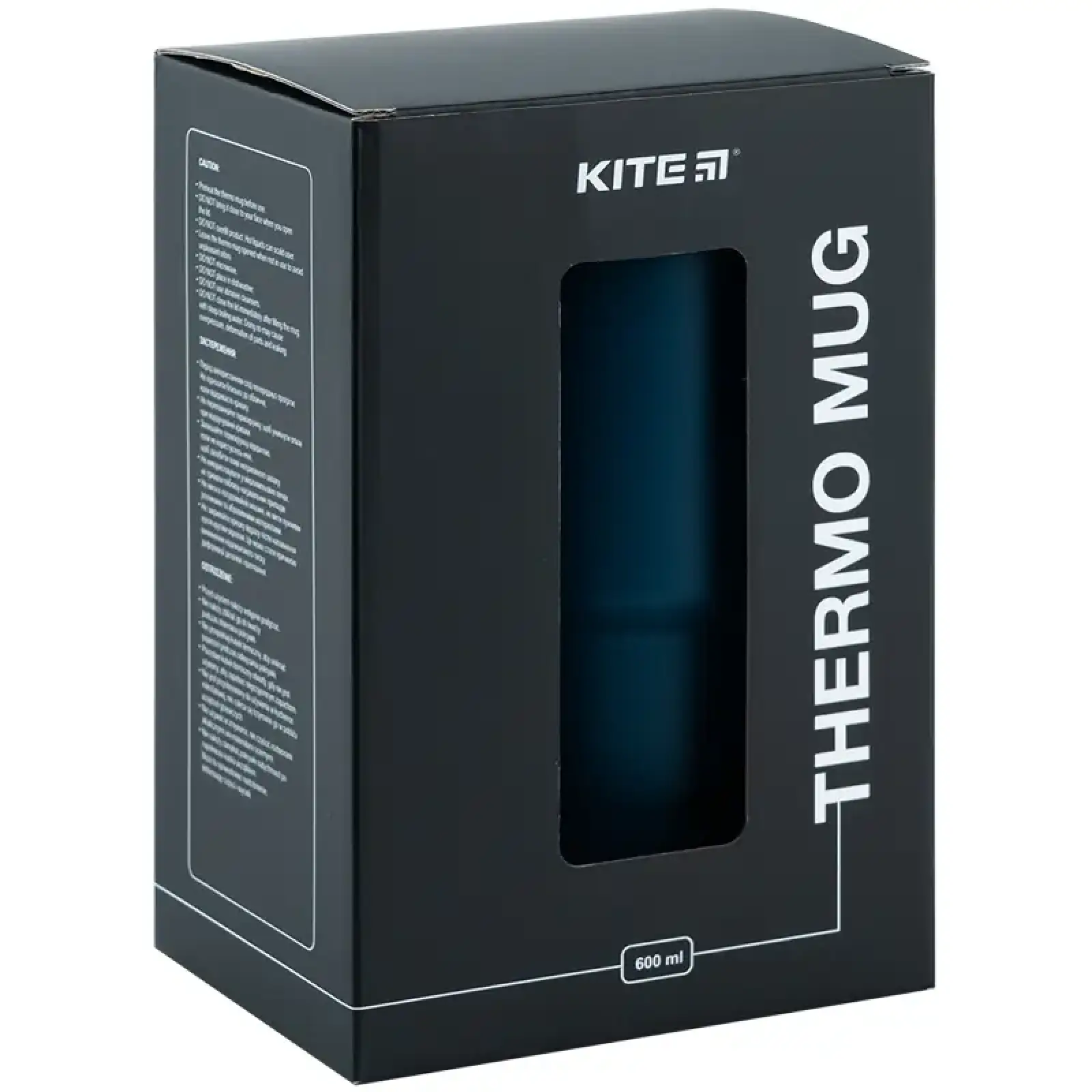 Термокружка з ручкою 600 мл, смарагдова KITE K24-1207-2