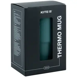 Термокружка з ручкою 600 мл, зелена KITE K24-1207-3