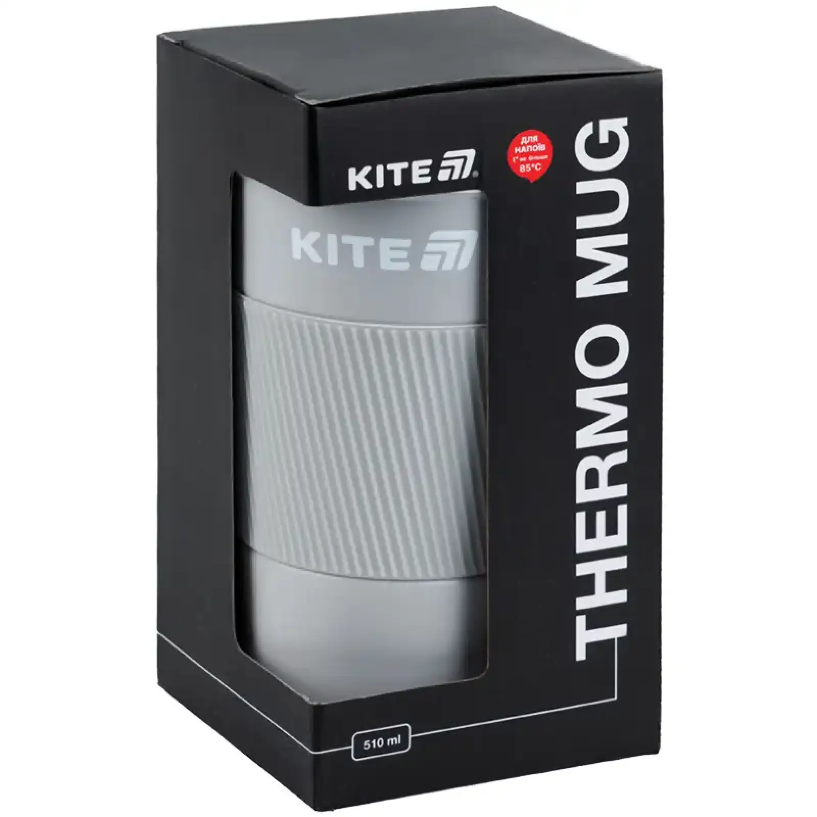 Термокружка 510 мл, сіра KITE K25-458-1