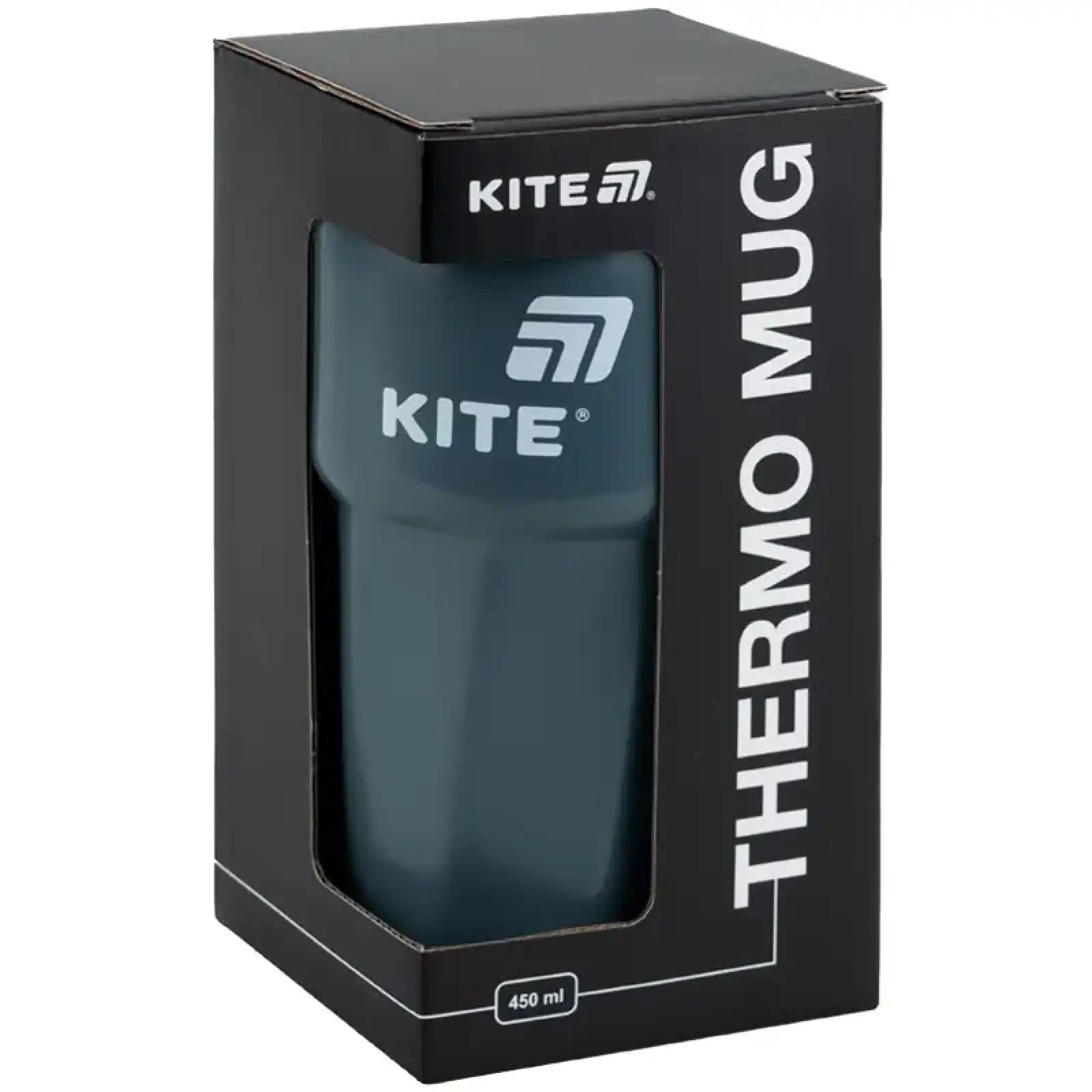 Термокружка 450 мл, сіра KITE K25-1220-1