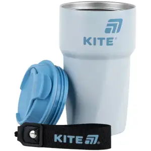 Термокружка 450 мл, сіро-блакитна KITE K25-1220-2