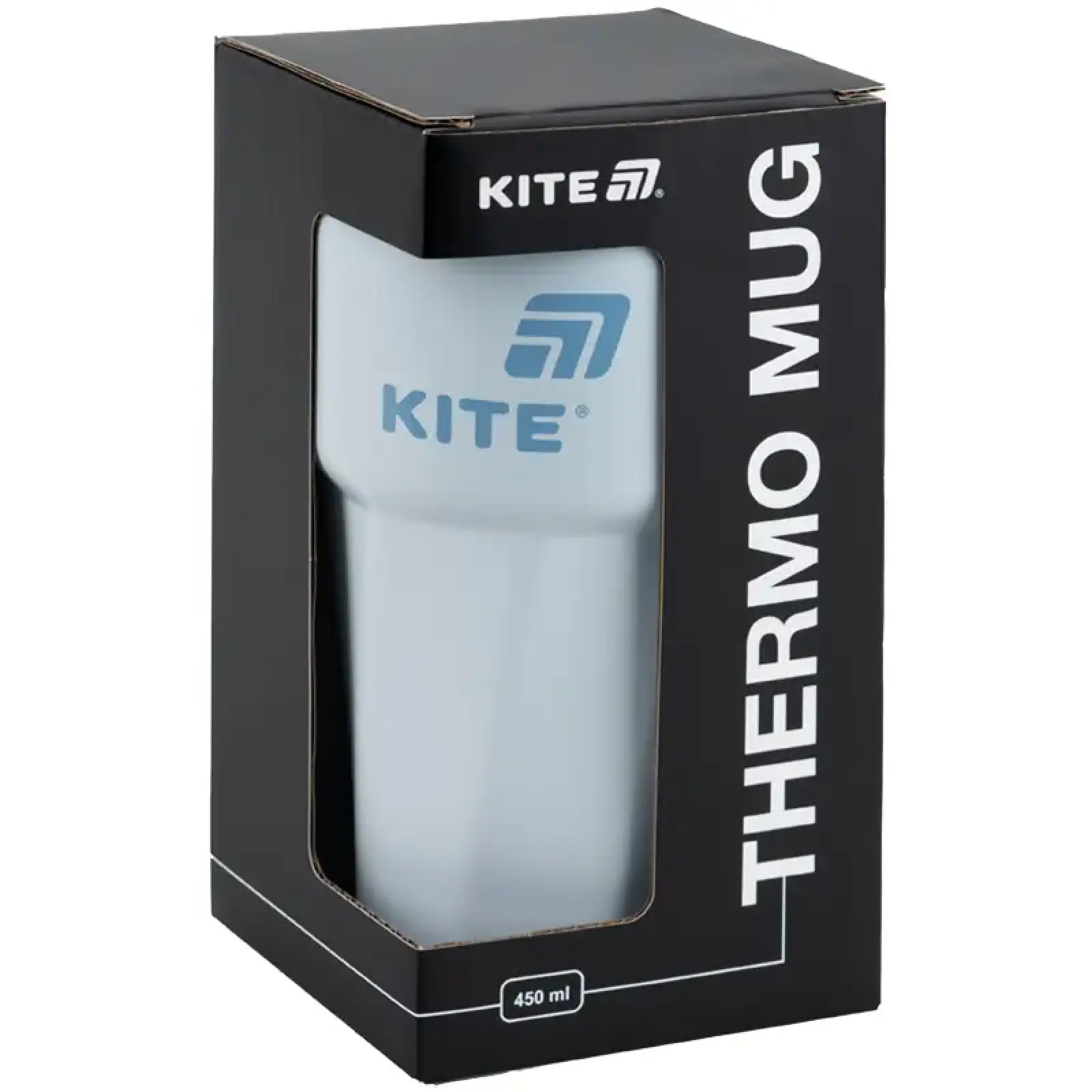 Термокружка 450 мл, сіро-блакитна KITE K25-1220-2
