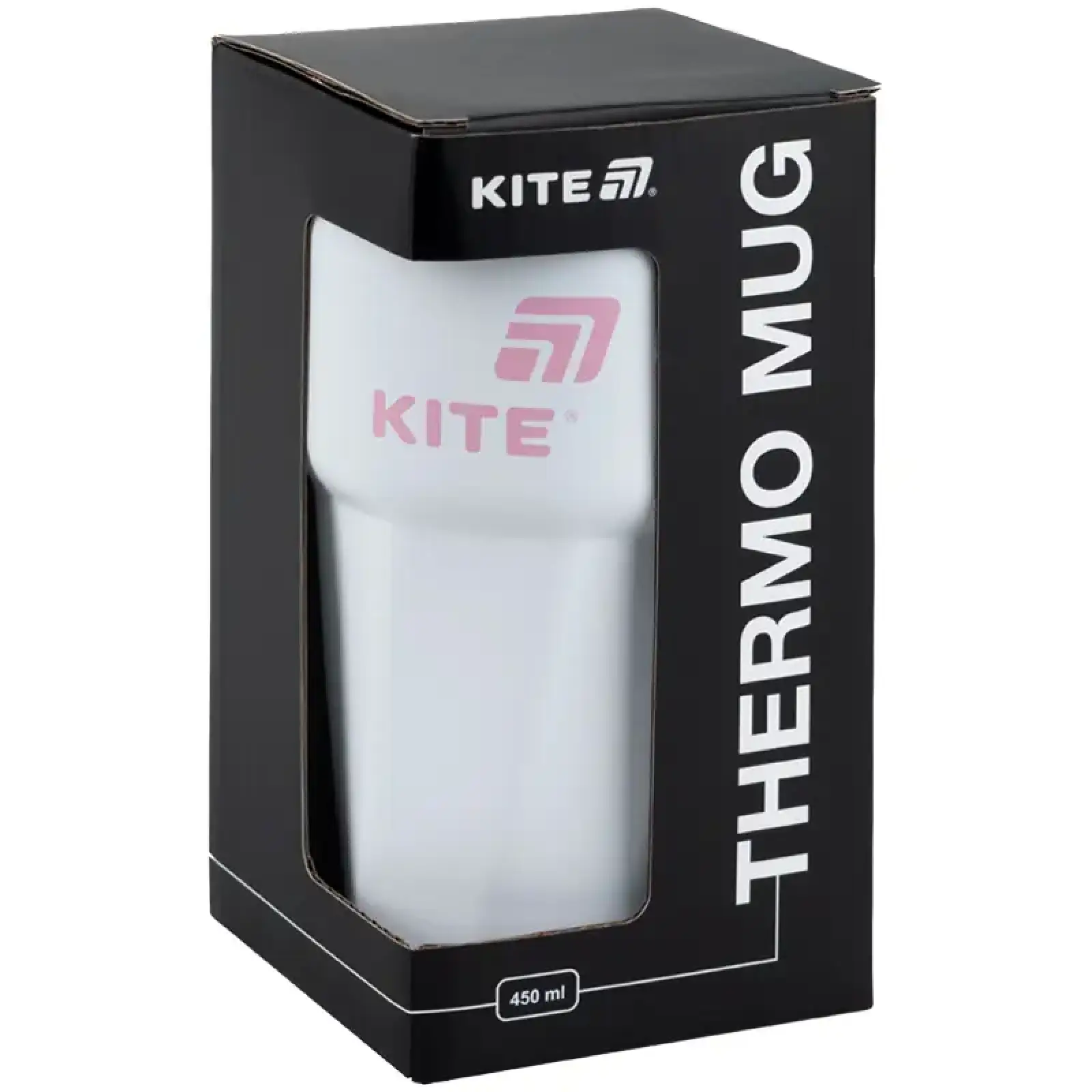 Термокружка 450 мл, біло-рожева KITE K25-1220-3