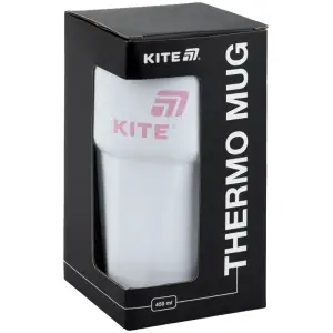 Термокружка 450 мл, біло-рожева KITE K25-1220-3