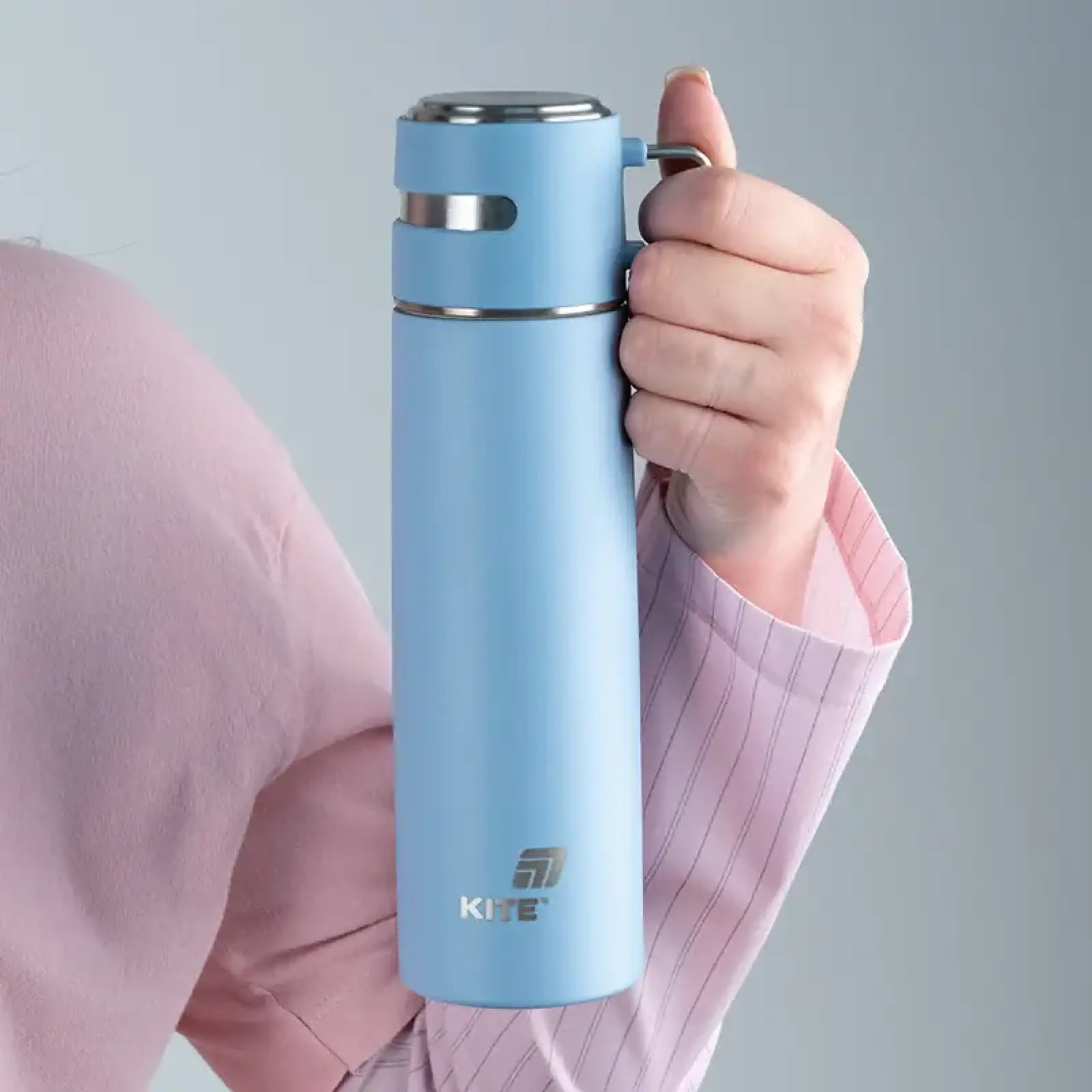 Термос 500 мл, блакитний KITE K25-1224-2