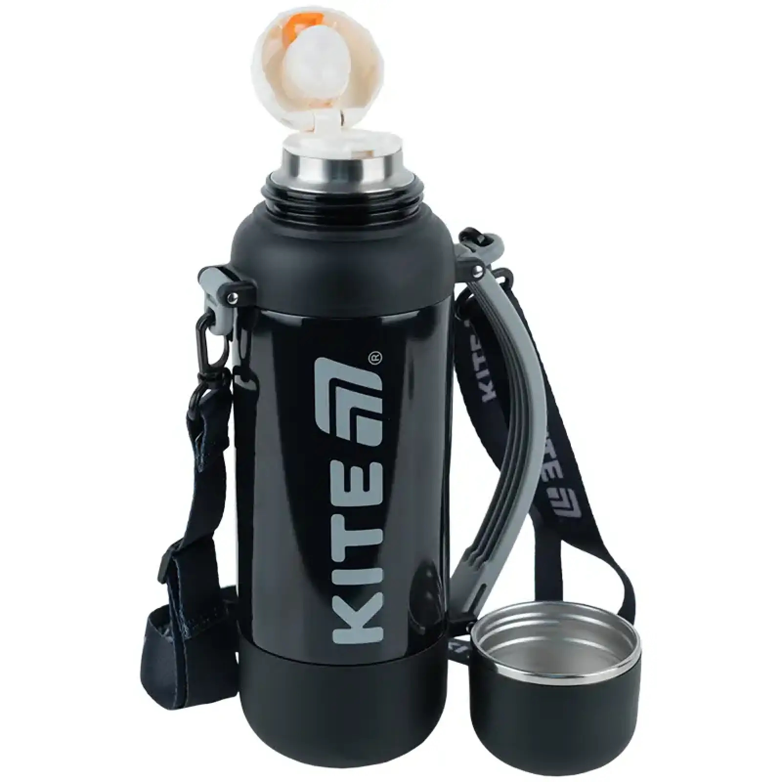 Термос 1200 мл, чорний KITE K25-1225-1