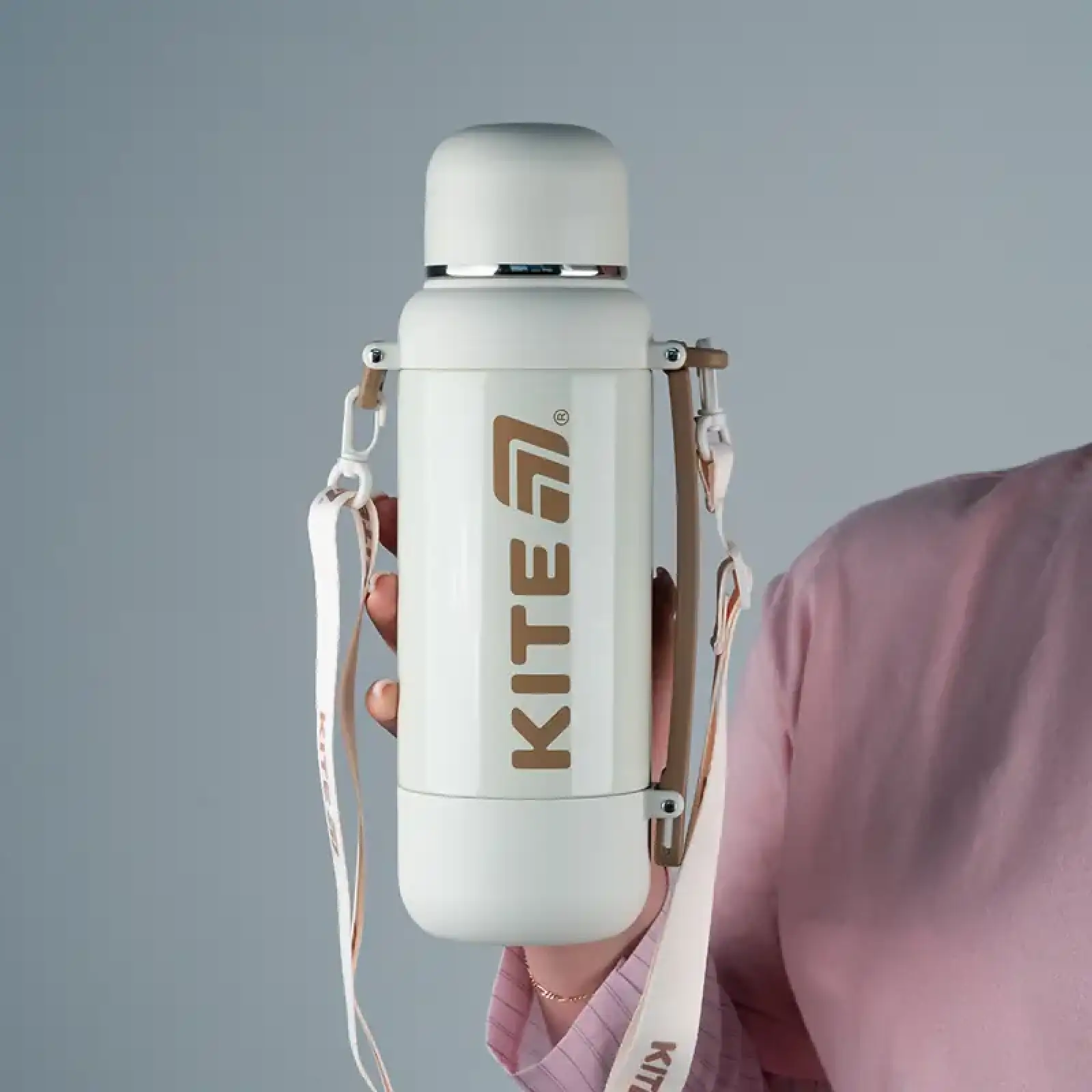 Термос 1200 мл, бежевий KITE K25-1225-2