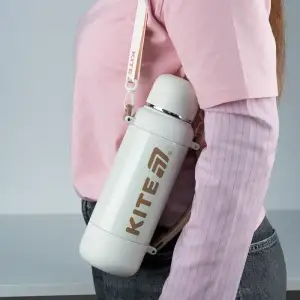 Термос 1200 мл, бежевий KITE K25-1225-2