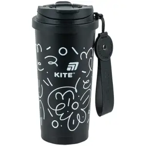 Термокружка 550 мл, чорна KITE K25-1226-1