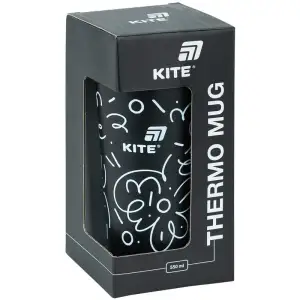 Термокружка 550 мл, чорна KITE K25-1226-1