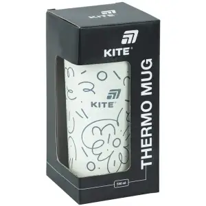 Термокружка 550 мл, біла KITE K25-1226-3
