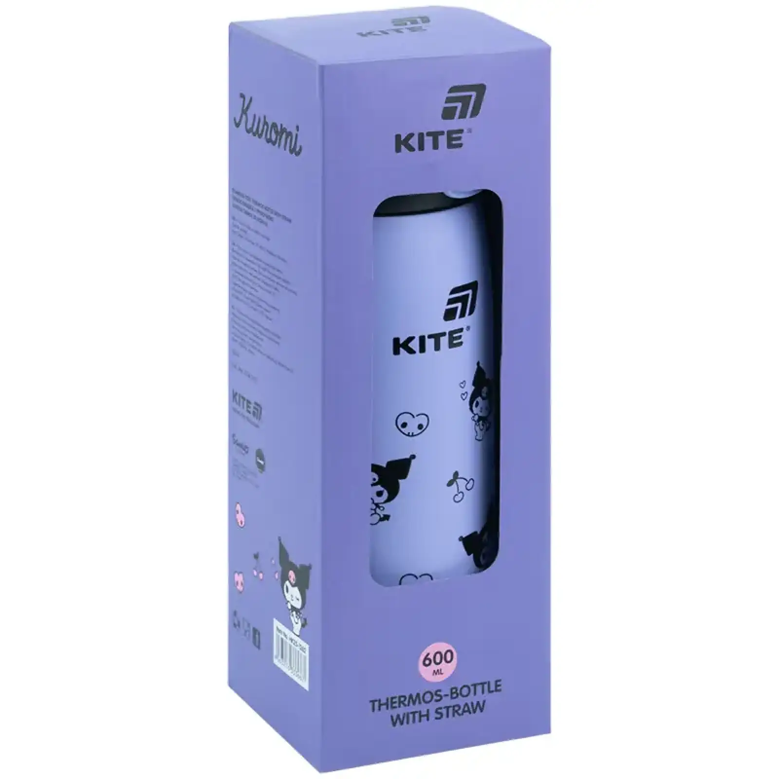 Термос з трубочкою 600мл, HK KITE HK25-1262