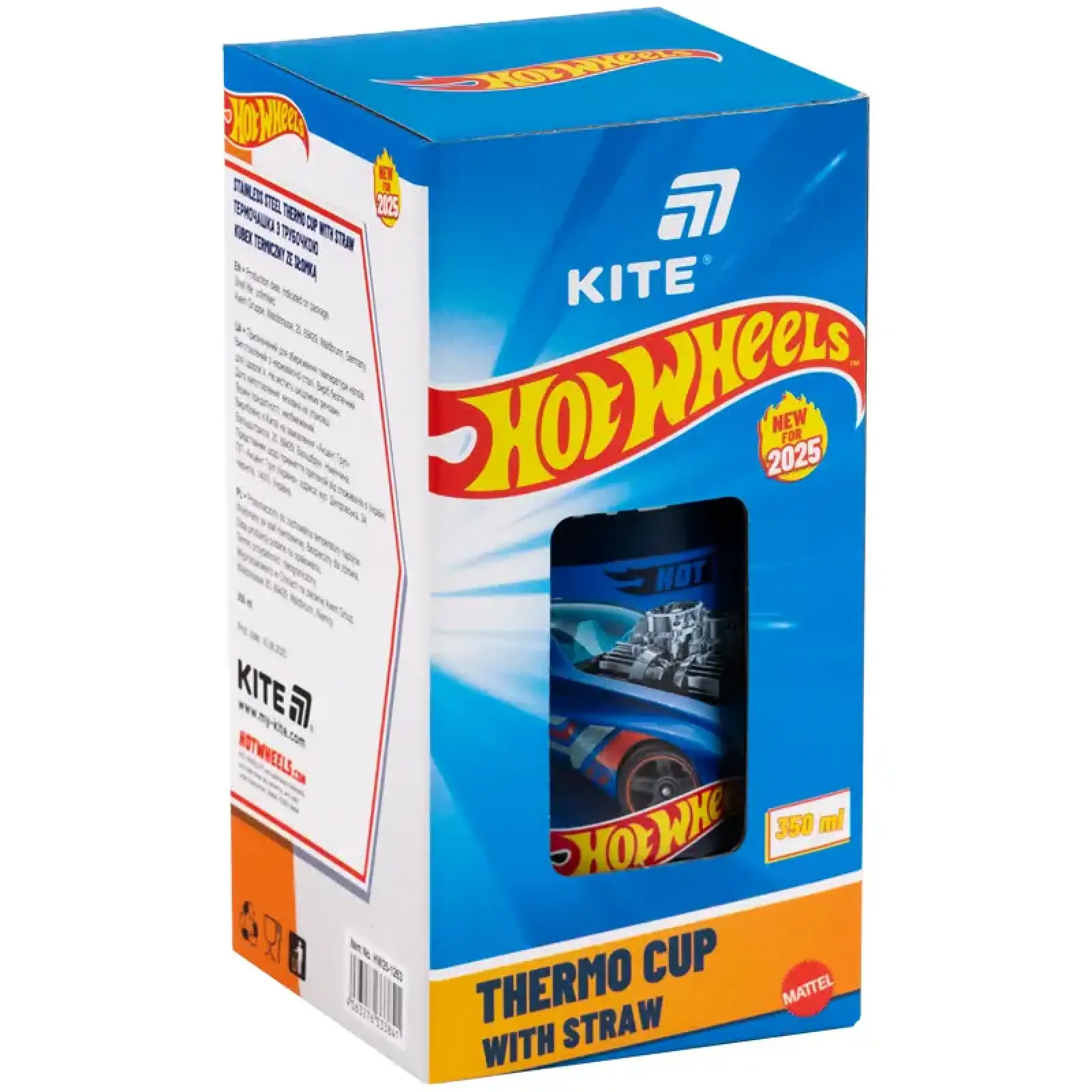 Термочашка з трубочкою, 350мл HW KITE HW25-1263