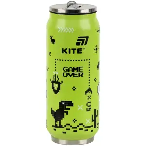 Термочашка з трубочкою, 500мл, Game over KITE K25-1264-1