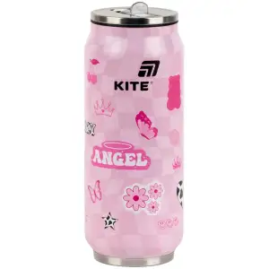 Термочашка з трубочкою, 500мл, Angel KITE K25-1264-2
