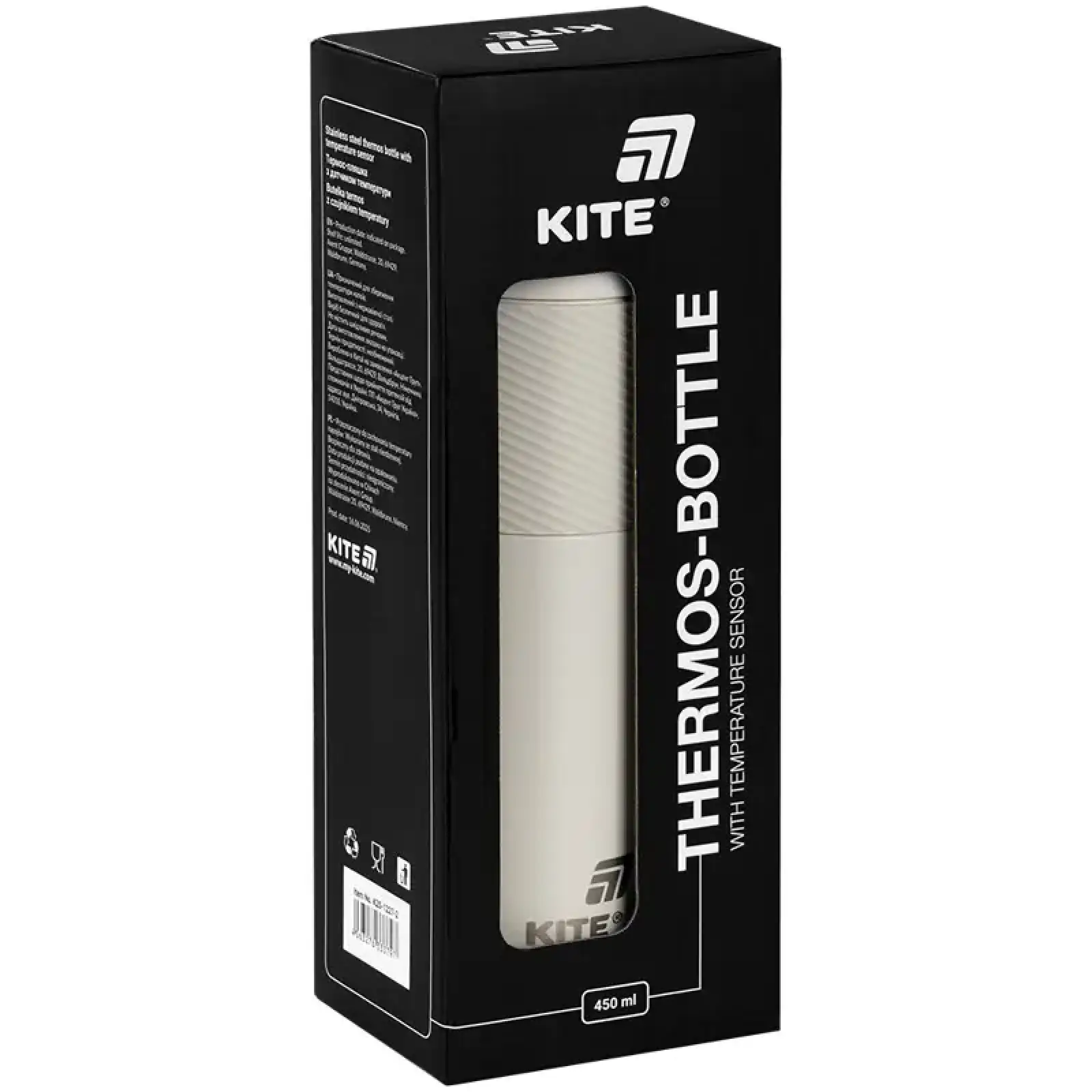 Термос з термодатчиком 450 мл, бежевий KITE K25-1227-1