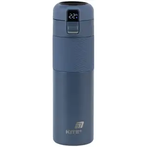 Термос з термодатчиком 450 мл, синій KITE K25-1227-2