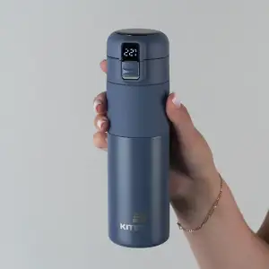 Термос з термодатчиком 450 мл, синій KITE K25-1227-2