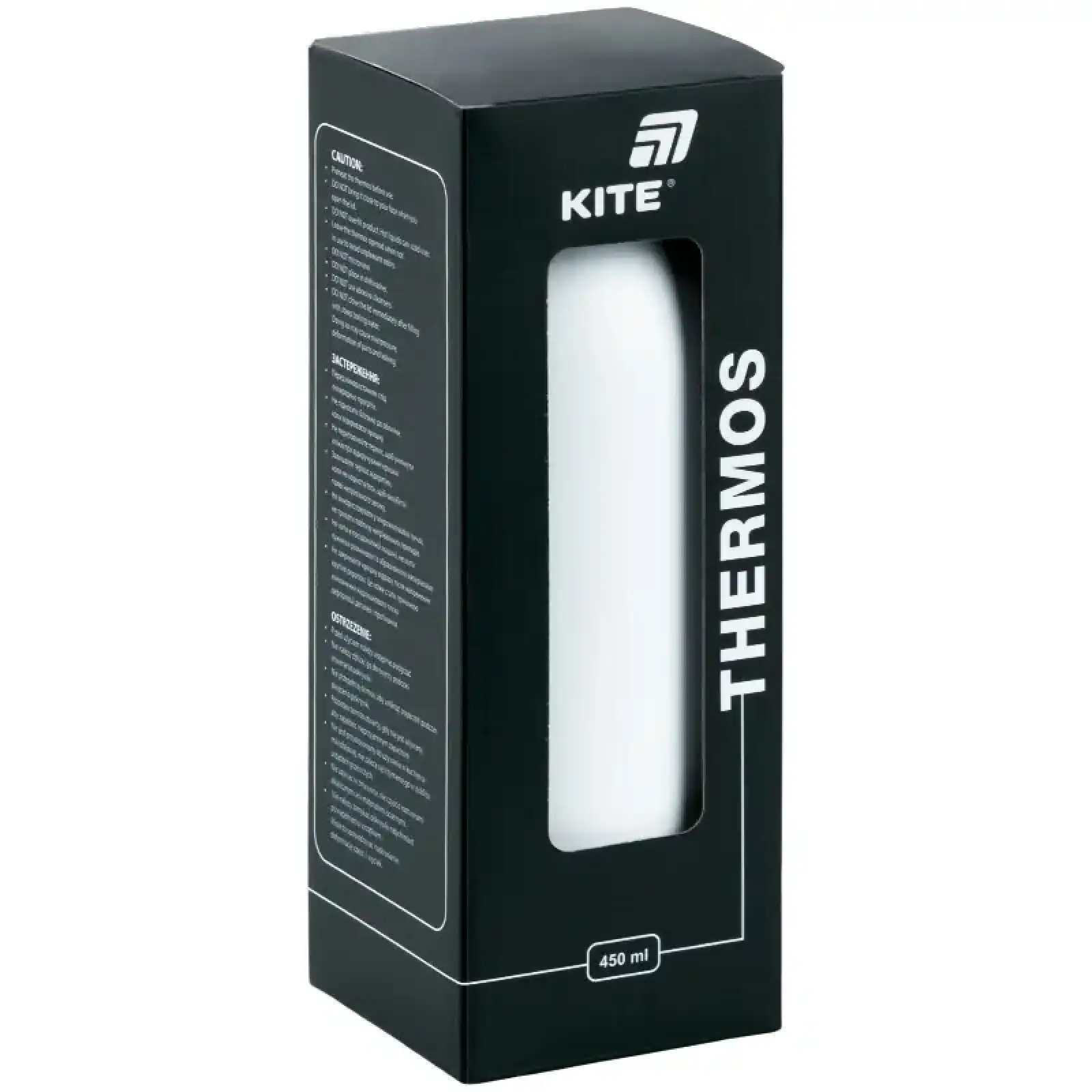 Термос 450 мл, білий KITE K26-1208-5
