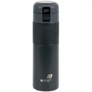 Термос з термодатчиком 450 мл, темно-сірий KITE K26-1227-2